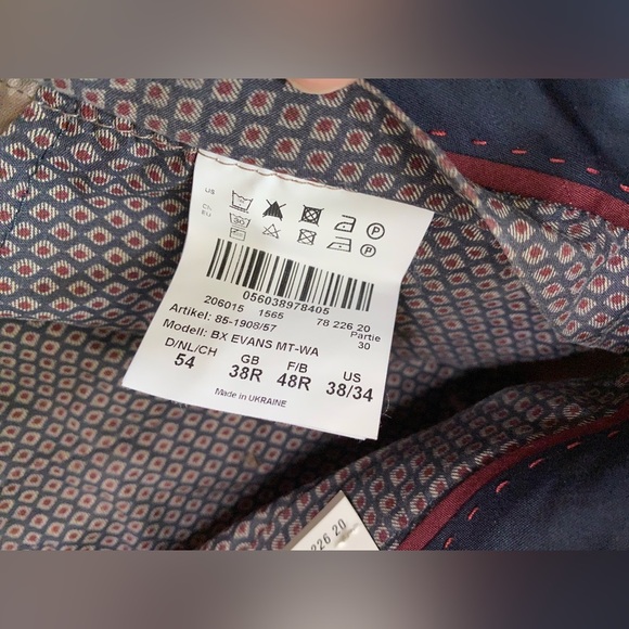 New Brax Feel Good Kapok & Pima Beige Chino Pants Men’s Cotton Trousers - Picture 5 of 7